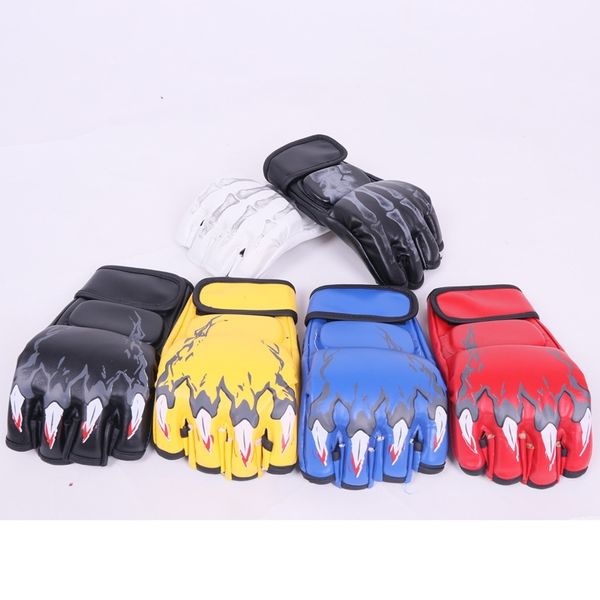 

mma split finger boxing sanda, ghost half finger fighting gloves, taekwondo gloves
