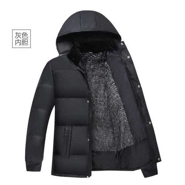 

2021 winter men's casual windproof hooded tight et, large, Black