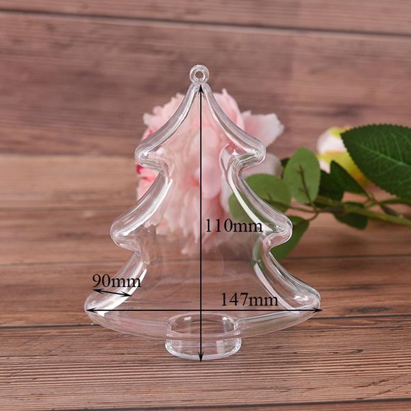 

party decoration christmas tree shape transparent xmas ball diy for festivel & plastic fillable home pendant hanging