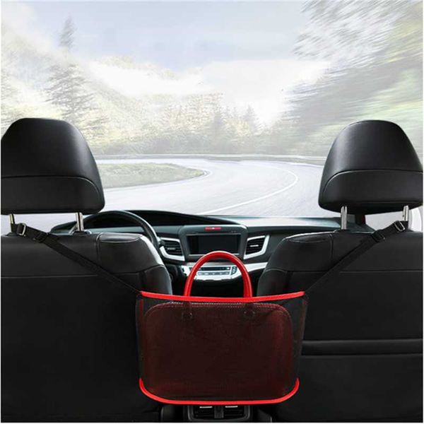 

car organizer net pocket handbag multifunction holder packaging pu leather for seat side black storage mesh accessory