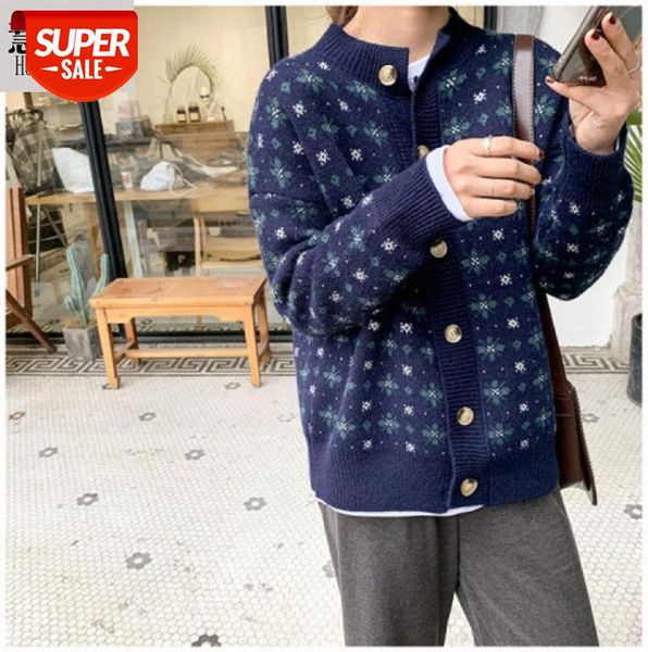 

net celebrity sweater coat female dongda outer wear jacquard sen #hq9b, Black;gray