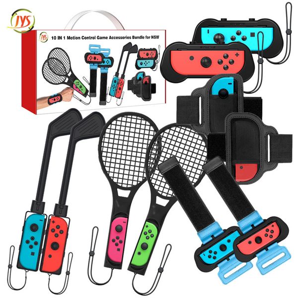 Newst Game Joysticks Switch Golf Clubs и теннисные ракетки 10 в 1 соматосенсорные спортивные набор Jys-NS125