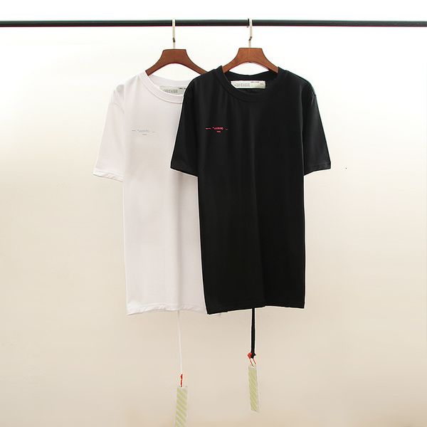 

limited chaopai korean off lovers versatile rainbow arrow short sleeve youth letter summer black t-shirt, White;black