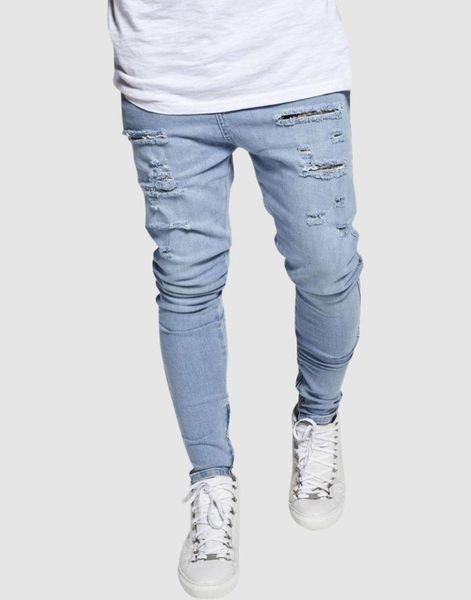 

men's jeans siksilk drop crotch denim for men gray, Blue
