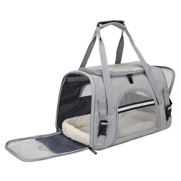 

pet travel carrier bag cat dog mesh breathable collapsible puppy car seat covers