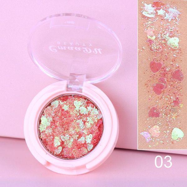 

red heart fragment eyeshadow cream holographic shiny matte glitter pigment eye shadow pallete metallic diamond makeup palette1