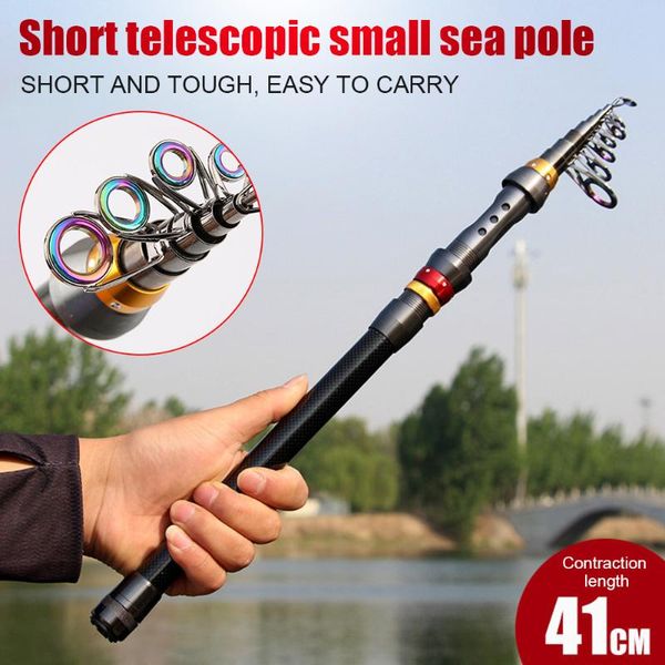 

boat fishing rods carbon fiber rod ultra short mini sea portable rock ha