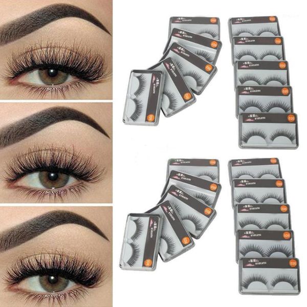 

5/10/20 pairs 3d natural long bushy cross false eyelashes artificial handmade extension fake beauty makeup eye tool eyelash f6s41