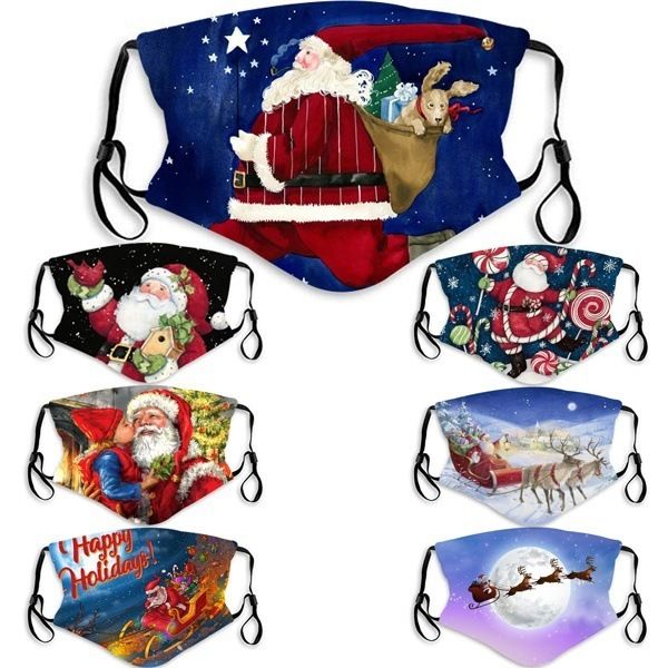 

high-quality masks men's and women's black snowflake elderly dustproof cotton printed mask dclj