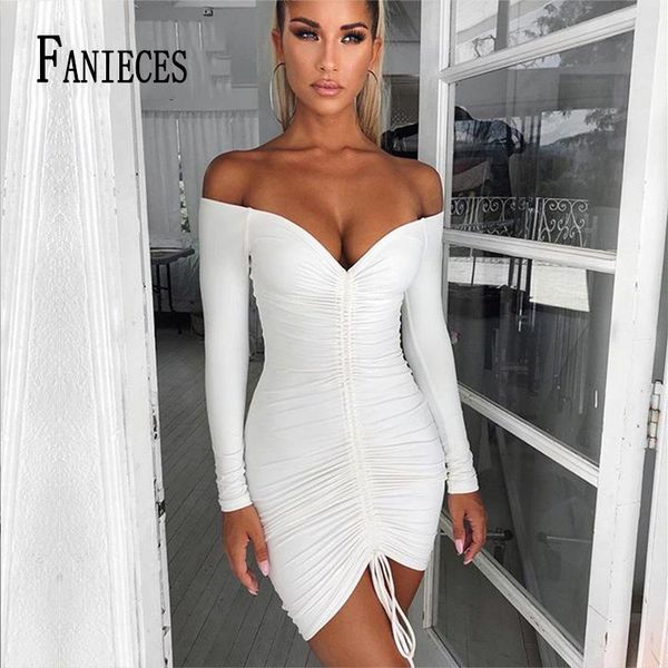 

casual dresses fashion short dress drawstring autumn women clubwear bodycon white black party mini streetwear drop, Black;gray