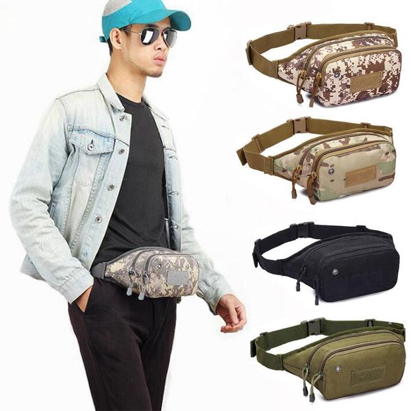 

leisure tactical outdoor sports waist bag utility pouch camping running headphone belt bags riding hunting fanny pack