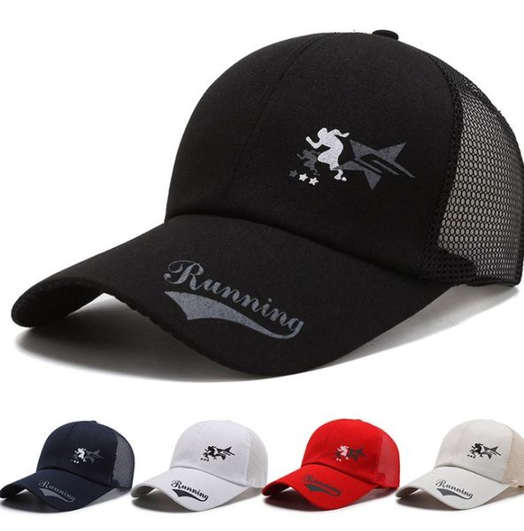 

outdoor mesh sunshade hat thin breathable fishing cap, Blue;gray