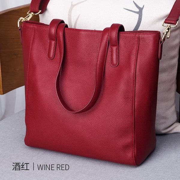 

women genuine leather ladies handbag shopping bag fashion design duffel bags