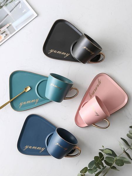 

cups & saucers european luxurious ceramic office coffee cup and saucer set milk tea mugs birthday couples gifts friends with spoon gift box