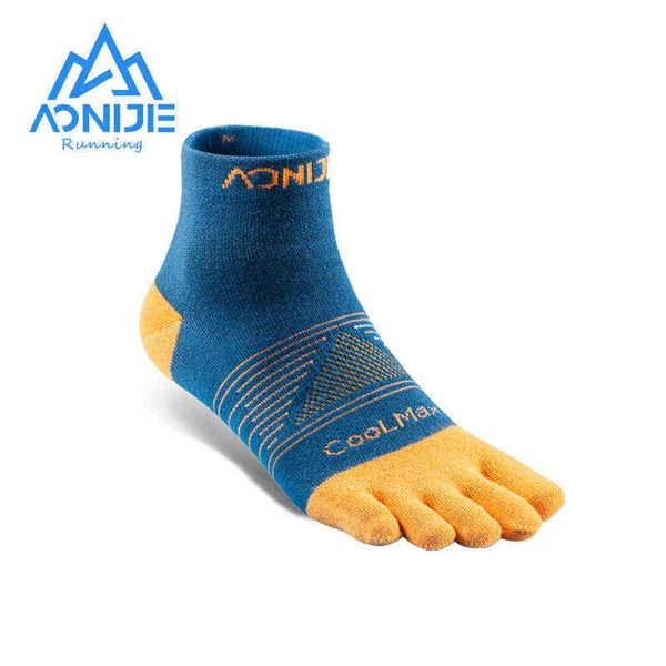 Aonijie 2 pares toe barefoo meias mini tripulação cinco dedos ultra ciclismo correndo futebol basquete esportes yoga homens mulheres maratona 220105