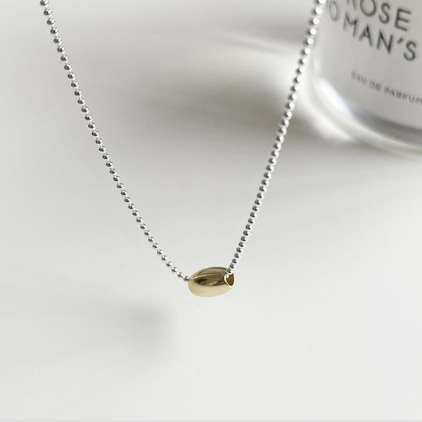 

chains amaiyllis 925 sterling silver olive bead clavicle chain necklace pendant simple female accessories jewelry