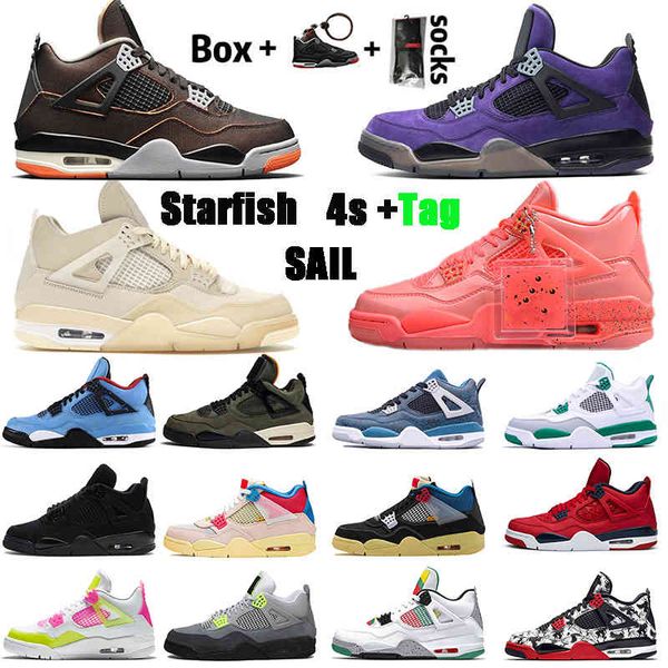 

starfish mens 4 4s basketball shoes sail travis purple suede union undefeated jumpman fiba bred black cat tattoo womens trainers sneakers