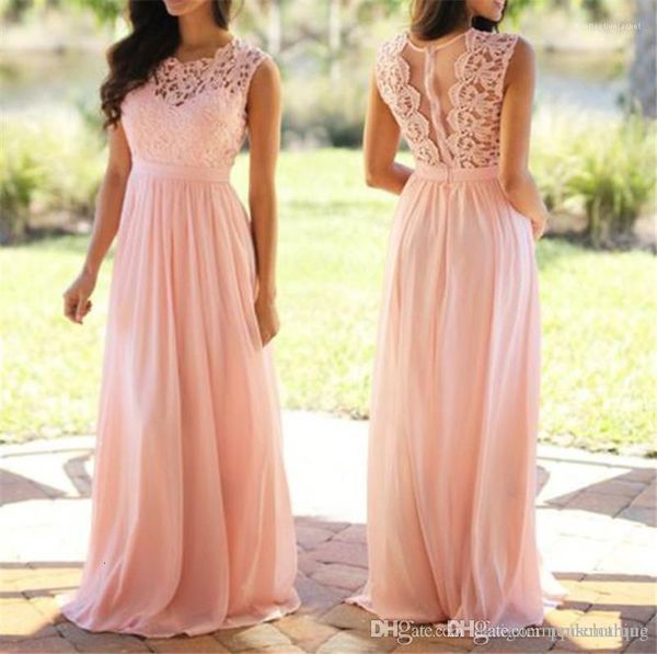 

womens maxi summer hollow out ladies casual a-line dresses lace sleeveless o neck chiffon, Black;gray