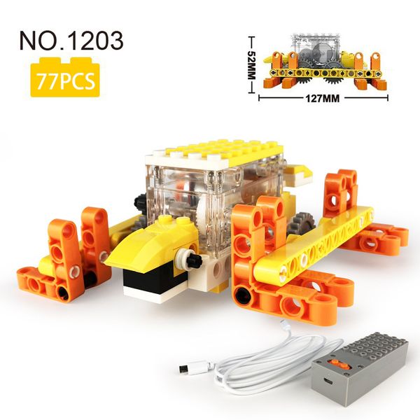 

3D Animal Model Series Mechanical Design Principle Electric Turtle Toys Children STEM Educational Toys Compatible Major Brands