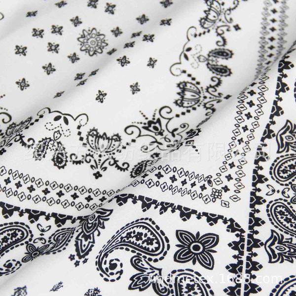 

cotton bali print black and white paisley cashew flower women's drs scarf, Blue;gray