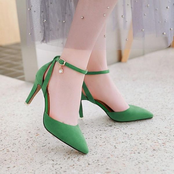 

big size 11 12 13 14 15 high heels sandals women shoes woman summer ladies pointed package toes cingulate fine with, Black