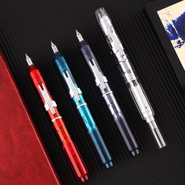 

fountain pens press pen transparent resin fountain-pen nib 0.3mm ef head 0.4 f calligraphy for students office business gifts