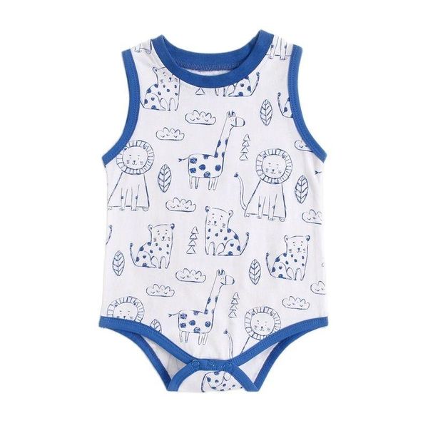 

rompers summer short sleeve bodysuit cute design kids girl infant romper born baby boy clothes, Blue
