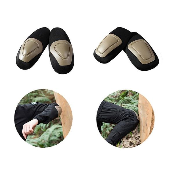 

elbow & knee pads outdoor tactical combat protective set for cs paintball game, Black;gray