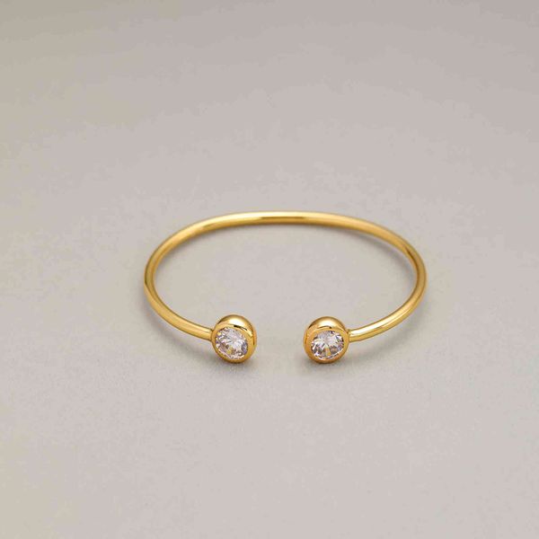 

bangles bracelets temperament versatile diamond studded open bracelet simple fashion plated 18k gold, Black