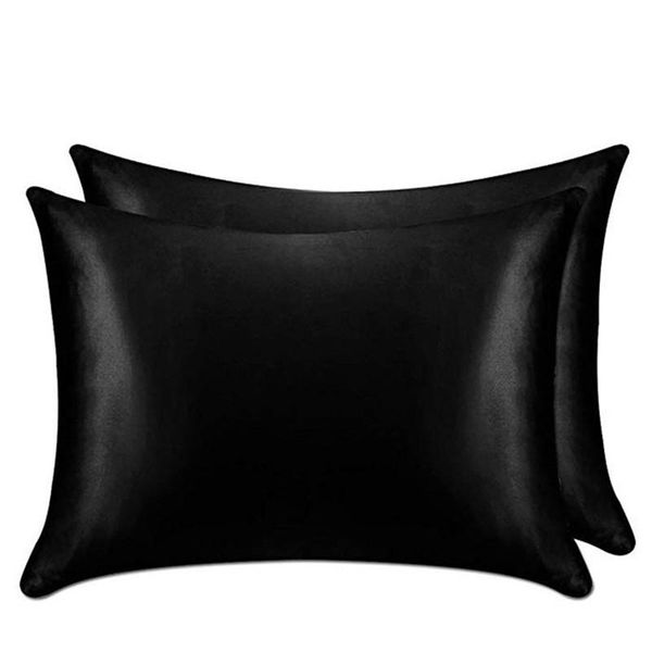 

pillow case 100% silky satin hair beauty pillowcase, standard/queen 1pc