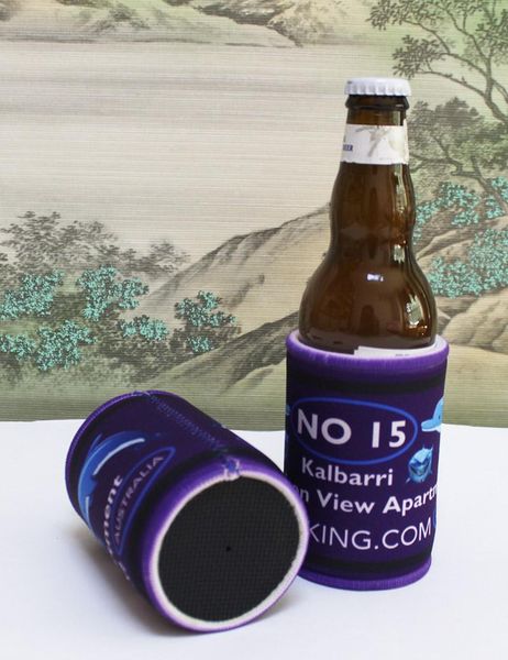 

ice packs/isothermic bags 300pcs custom print neoprene stubby holder beer can picnic cooler cover sleeve for wedding party favors or gi