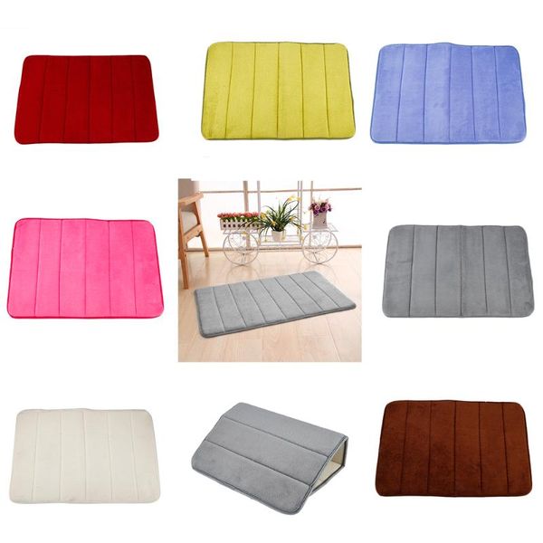 

bath mats 40*60cm memory bathroom horizontal stripes rug absorbent non-slip