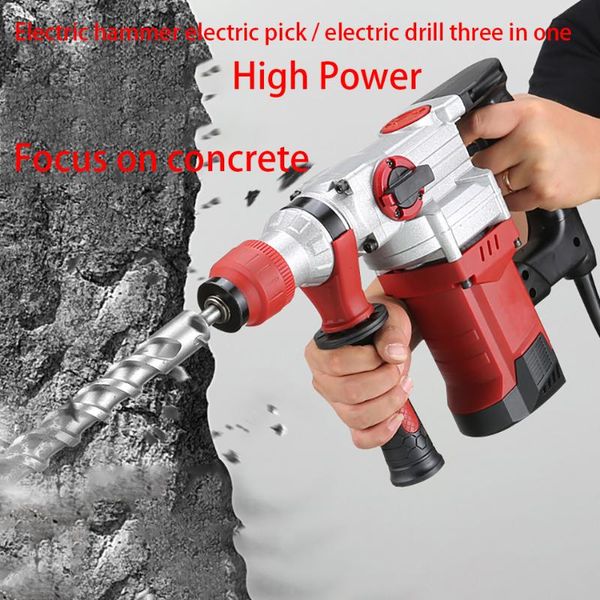 

professiona electric drills 2200w multifunctional hammer percussion drill 220w/50hz pick