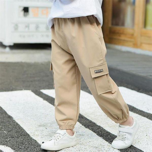 

solid color cotton baby trousers 1-6y boys long pants overalls for casual harem kids children, Blue