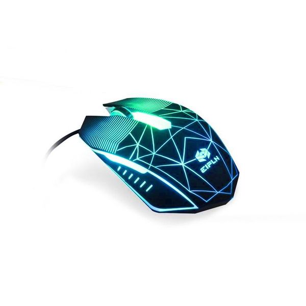 

eipln e62 wired colorful luminous mouse, desknotebook usb computer gaming mouse mice