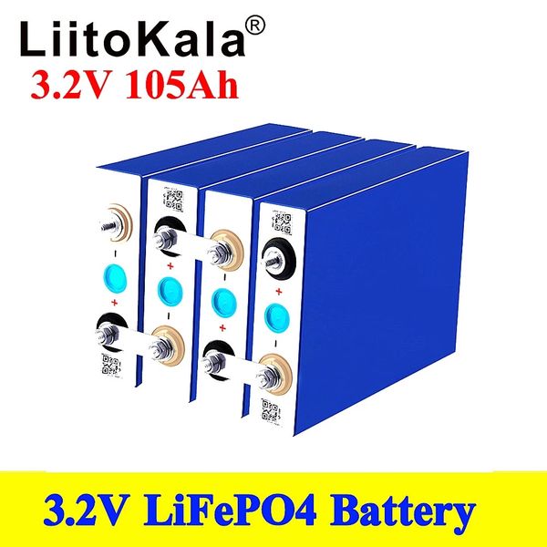 

liitokala 3.2v 100ah 105ah lifepo4 battery cell 12v 24v electric rv golf car outdoor solar energy rechargeable