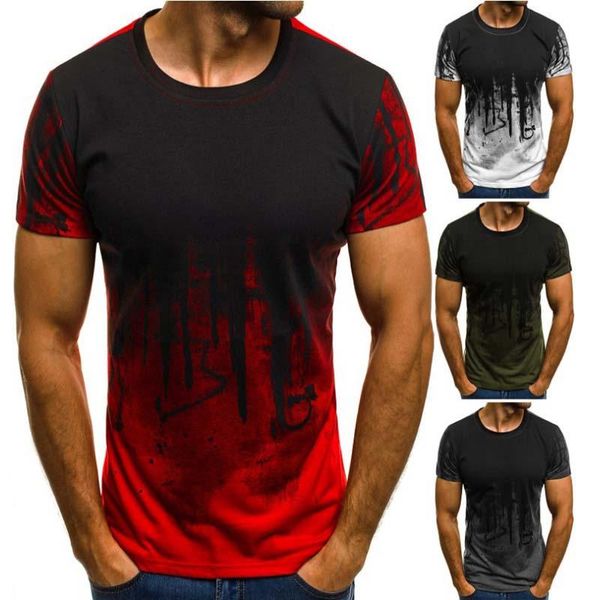 

men's t-shirts summer tie-dye o-neck short sleeve camouflage tshirt 2021 man breathable plus size male teens boy tees, White;black