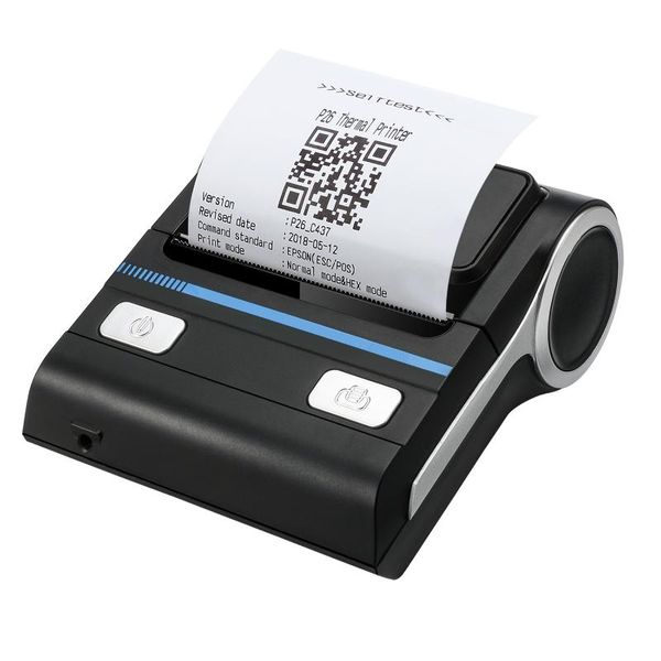 

inch/80mm thermal printer mini protable tikect with case blooth/usb for business home store p26 printers