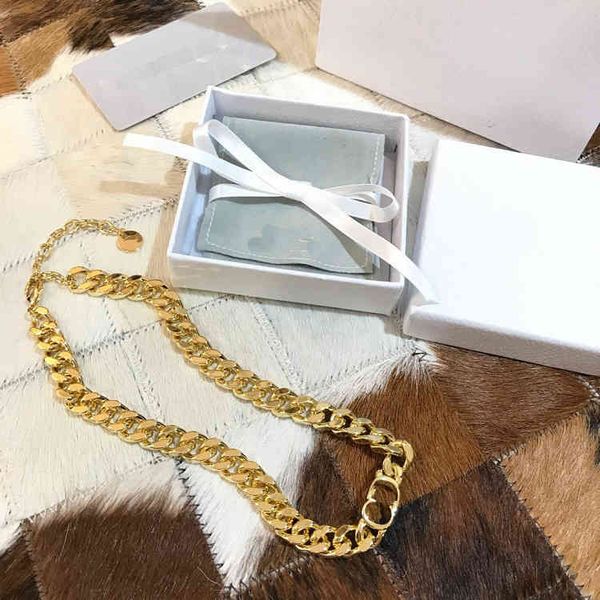 

factory specials aa designer 2021 new style letter necklace gold thick neck chain bracelet zxek, Silver