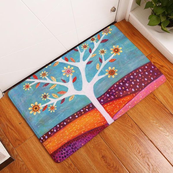 

carpets cammitever magical trees colorful rugs kitchen rugs, non-slip backing carpet mat doormat for kids bedroom and bathroom