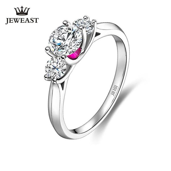 

cluster rings ade natural diamond 18k gold pure ring real solid trendy classic party fine jewelry sell 2021, Golden;silver