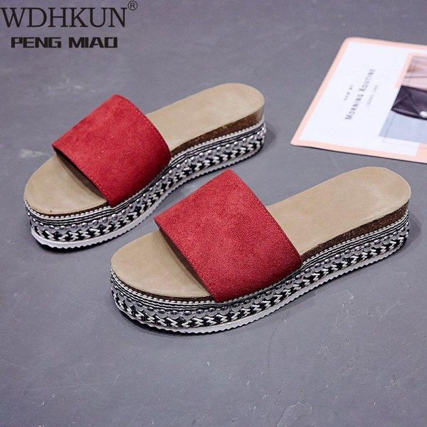 

rivet platform slippers women fashion leopard open peep toes summer shoes woman slides sandals 2021 ship, Black