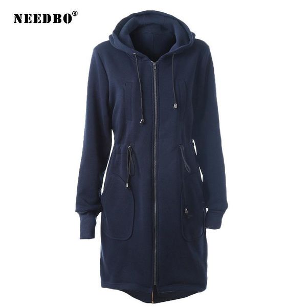 

women's hoodies & sweatshirts needbo and women pullover long sweatshirt woman casual oversized hoodie autumn winter, Black