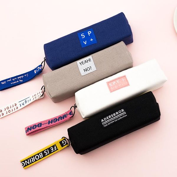 

pencil bags 1pcs multicolor cute kawaii canvas case high capacity pen girls gifts school supplies korean stationery