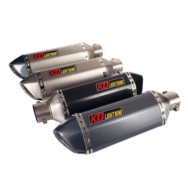 

motorcycle exhaust system 370mm pipe muffler tail tube with db killer for motocross atv dirt bike modified universal 38-51mm