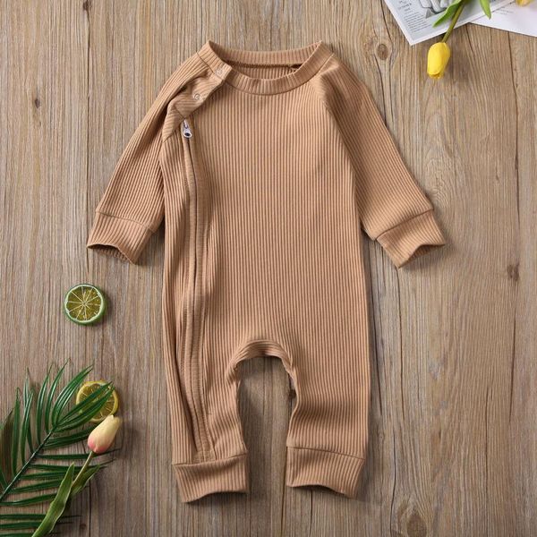 

jumpsuits boys girls spring autumn solid color casual fashion romper, long sleeve round neck shoulder buttons plain jumpsuit, Blue