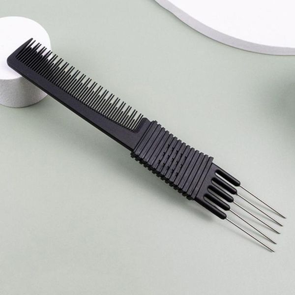 

hair brushes teasing combs 2 in 1 practical firm carbon fiber lift for home, Silver