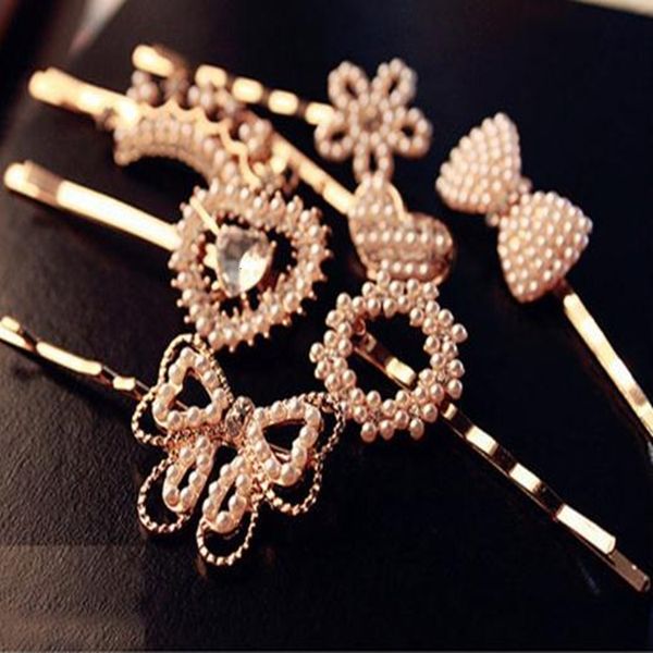 

hairpin headdress pearl bow hairpin 10 shop, Golden;silver