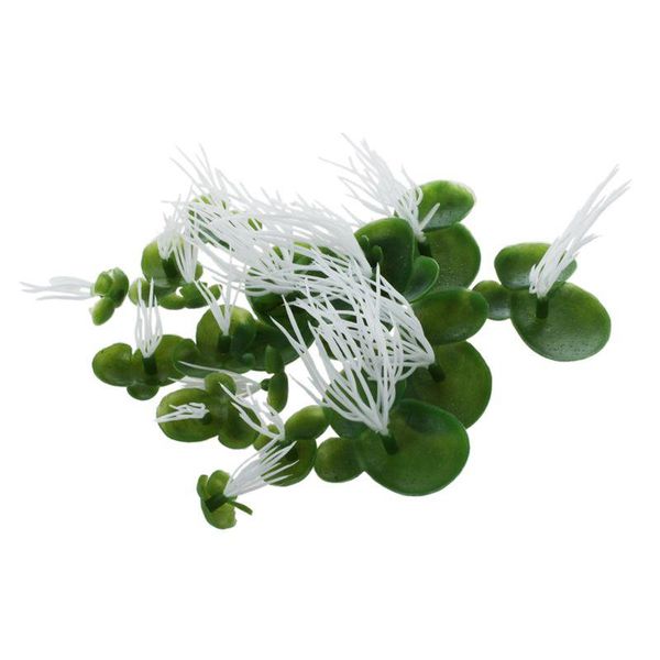

aquarium artificial duckweed floating plastic green white plant decorations