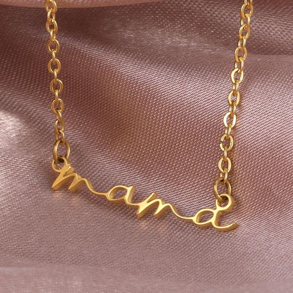 

chokers 2021 fashion mama jewelry nice style simple love for mum necklace, Golden;silver